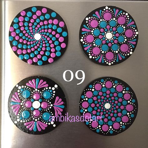 Images By Dany Alamos On Dot Painting 88A Mandala Magnets, Sharon Davis, Dot Painting Tools, Aboriginal Dot Art, Mandala Painted Rocks, Mandala Rock Art, Stone Art Painting, Mandala Design Pattern, Mandala Art Lesson