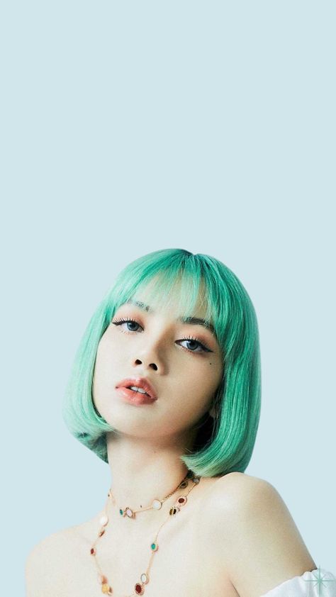 Lisa Green, Lisa Hair, Cute Lockscreens, Collage Portrait, Bts Aesthetic Wallpaper For Phone, Lisa Blackpink Wallpaper, Kpop Girl Bands, Lalisa Manobal, Blackpink Photos