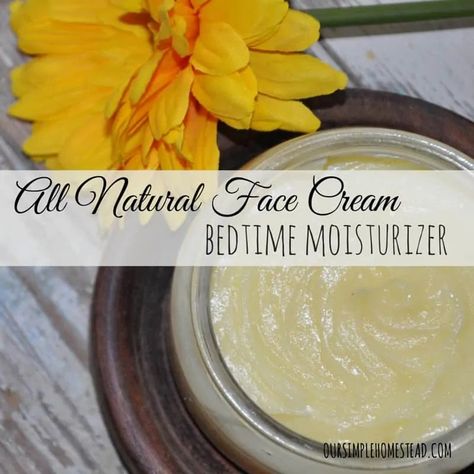 All Natural Face Cream - Bedtime Moisturizer Face Cream For Wrinkles, Looking In The Mirror, Natural Face Cream, Homemade Face, Wrinkle Cream, Moisturizer For Dry Skin, Natural Face, Homemade Skin Care, Diy Natural Products