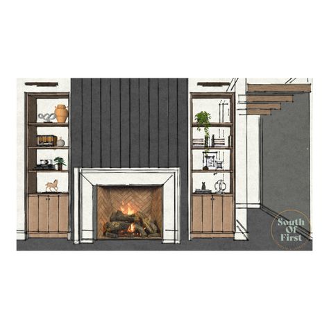 Tongue And Groove Built Ins, Fireplace Shiplap, Limestone Mantle, Tounge And Groove, Basement Fireplace, V Groove, California Casual, Tongue And Groove, Town And Country