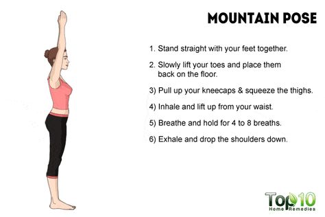 mountain yoga pose Mountain Pose Yoga, Bone Strengthening, Fitness Board, Top 10 Home Remedies, Mountain Pose, Desk Job, Easy Yoga Poses, Yoga Mom, Pose Yoga