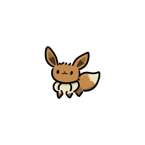 Eevee, Pokémon, Generation one, normal type, Pokémon lets go eevee, cute, sticker, wallpaper Small Pokemon Drawing, Eevee Pfp Aesthetic, Evee Pokemon Icon, Eevee Illustration, Evie Pokemon, Eevee Aesthetic, Pokemon Cute Kawaii, Friend Doodles, Lets Go Eevee