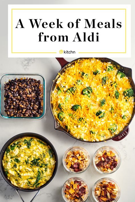 Meals From Aldi, Simple Weekly Meal Plan, Meal Planning On A Budget, Easy Meal Plan, Cheap Meal Prep, Meal Prep Plan, Family Meal Prep, Aldi Meal Plan, Meal Prep Plans