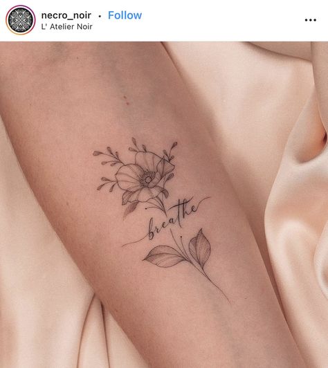 Allow Yourself To Grow Tattoo, Wealth Tattoos For Women, Rehab Tattoo Ideas, Handwriting Tattoo With Flower, Ankle Flower Tattoos For Women, Tato Mom, Tattoo Childrens Names, Floral Tattoo With Words, Beautiful Tattoos For Women With Meaning