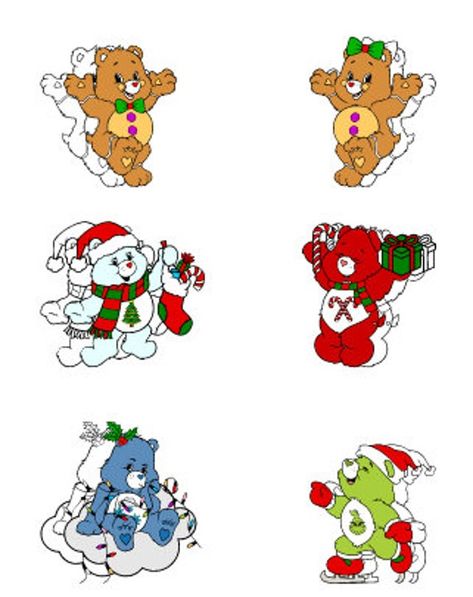 Christmas Care Bear, Care Bear Christmas, Care Bears Christmas, Snowman Stocking, Snowflake Lights, Outline Images, Bears Nails, Stocking Tree, Nail Designs Glitter