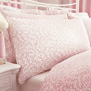 Pink Bed Linen, Pink Bed, Silk Pillowcases, French Style Furniture, Uni Room, Pink Floral Design, Shared Room, Linen Collection, Reversible Duvet Covers