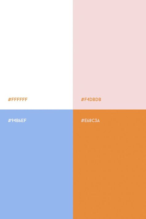 Orange Pink And Blue Color Palette, Blue Orange Pink Color Palette Wedding, Orange Pink White Color Palette, Pink Orange Yellow Blue Color Palette, Orange Pink And Blue Room, Baby Blue Color Scheme, Pink Blue Orange Color Palette, Color Palette Orange Pink, Color Palette Blue And Pink