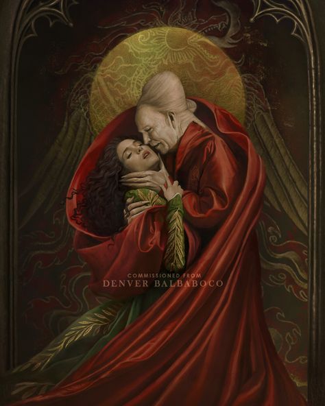 ArtStation - Dracula and Mina Commission, Denver Balbaboco Dracula And Mina, Mina Harker, Dracula Art, Vlad Dracula, Eiko Ishioka, Vampire Illustration, Vampire Love, Horror Pictures, Bram Stoker's Dracula