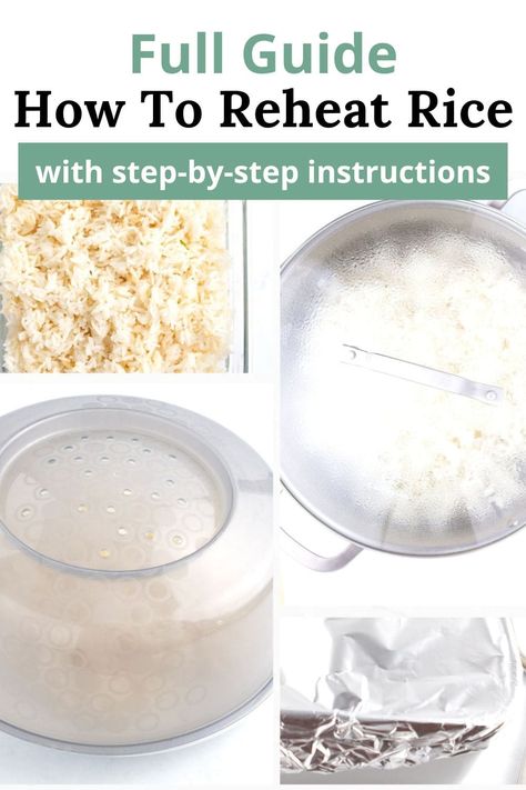 In this all-in-one guide on How to Reheat Rice, you'll find the best ways to warm up all kinds of rice recipes. Mastering these techniques can make weeknight dinners easier, cooking for a crowd simpler, and even help reduce kitchen waste. Reheat Rice, Freezing Cooked Rice, How To Reheat Rice, Rice In The Oven, Cilantro Lime Rice Recipe, Rice In The Microwave, Lime Rice Recipes, Rice On The Stove, Fluffy Rice