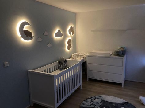 Charming set of 4 baby room light will brighten up your baby's room. Baby night light set  features an endearing elephant design and provides a soft, comforting light perfect for nighttime.  Ideal for adding a personalized touch to your nursery or as a thoughtful baby shower gift. Nursery lighting such as cloud lamp, elephant nursery decor can be perfect custom baby gift.  #### If you select the '4 Lamps Full Set' Option, Nursery lamp set includes; Elephant Wall Lamp, Balloons Wall Light, Cloud Cloud Lights For Baby Room, Nursery Cloud Theme, Elephant Nursery Ideas, Cloud Baby Room, Moon Themed Nursery, Cloud Themed Nursery, Cloud Nursery Theme, Nursery For Boys, Night Sky Nursery