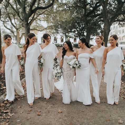 From gorgeous colors and prints to modern silhouettes, we've researched the best bridesmaid jumpsuits for every type of wedding, season, and budget. Bridesmaid Bouquet Alternatives, Candlelit Wedding, Bridesmaids Jumpsuits, Unique Bridesmaid, Bridal Jumpsuit, Bridesmaid Outfit, Wedding Celebration, Casual Wedding, Bridesmaid Bouquet