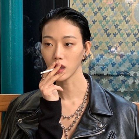 Sora Choi, Lq Icons, Leather Jacket, Wall, Leather, Black