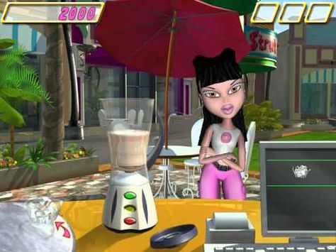 Bratz Game, Bratz Video Game, 2000s School Computer Games, Barbie Computer, Early 2000s Computer Games, Old Pc Games, Bratz Rock Angelz, 90s Pc Games, Old Pc Games 2000