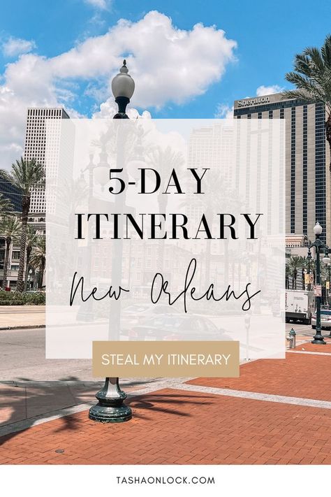 5 day new orleans itinerary New Orleans Itinerary, New Orleans Travel Guide, New Orleans Vacation, Trip To New Orleans, New Orleans Travel, Relaxing Vacations, World Trip, Day Trip, New Day