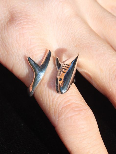 Shark Accessories, Shark Ring, Shark Jewelry, Cast Rings, Womens Rings, Mens Rings, Cute Shark, Bold Rings, Dope Jewelry