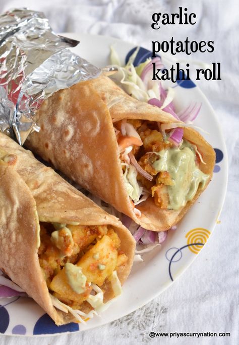 Flaky Paratha, Potato Wrap, Kathi Roll Recipe, Potato Rolls Recipe, Bread Roll Recipe, Indian Baby Food Recipes, Paratha Roll, Potato Stuffing, Kathi Roll