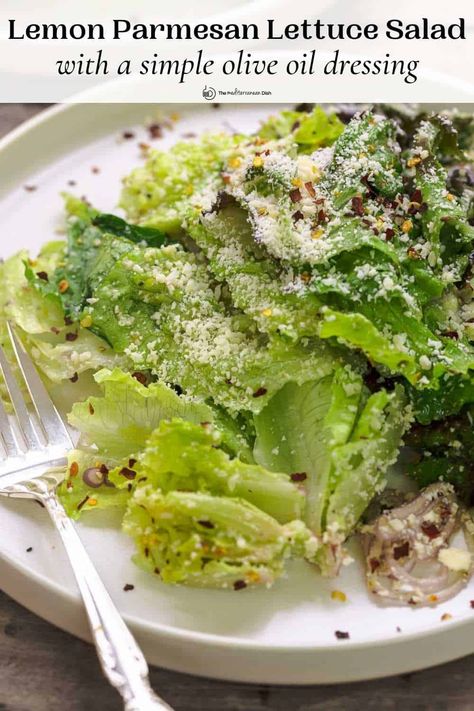 Romaine Lemon Parmesan Salad, Lettuce Salad Recipes, Lettuce Recipes, Modern Recipes, Parmesan Salad, Lemon Salad, Mediterranean Kitchen, Romaine Lettuce Salad, Best Salad Recipes