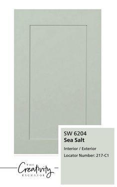 Sherwin Williams Sea Salt Front Door, Sea Salt Front Door, Sea Salt Kitchen, Paint Colors For Kitchens, Cabinet Color Combinations, Colors For Kitchens, Sherwin Williams Sea Salt, Kitchens 2021, Modern Tudor