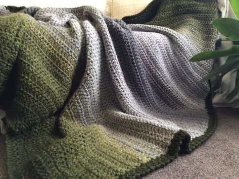 Green Grey Ombré Blanket/ Customisable Made to Order Crochet - Etsy Australia Beach House Coastal, House Coastal, Jungle Gardens, Make Blanket, Coastal Home Decor, Crochet Throw Blanket, Grey Ombre, Winter Blankets, Large Blankets