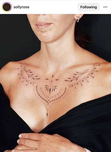 Mandala Chest Tattoo, Tattoo Koi, Chest Tattoo Drawings, Bohemian Tattoo, Inspo Tattoo, Koi Tattoo, Chest Tattoos For Women, Feminine Jewelry, Chest Piece Tattoos