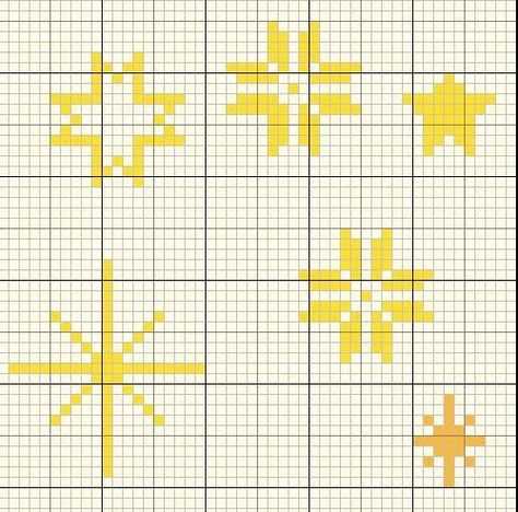 Cross Stitch Stars Pattern, Cross Stitch Star Pattern, Stars Cross Stitch Pattern, Cross Stitch Star, Star Cross Stitch Pattern, Stars Cross Stitch, Christmas Crochet Ideas, Star Cross Stitch, Crochet Cushion Covers