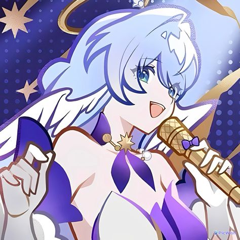 from honkai star rail ; robin leaks !! Matching Icons Discord, Cute Emotes, Obsessed With Her, Silly Games, Silver Wolf, Blue Anime, Honkai Star Rail, Discord Server, Star Rail