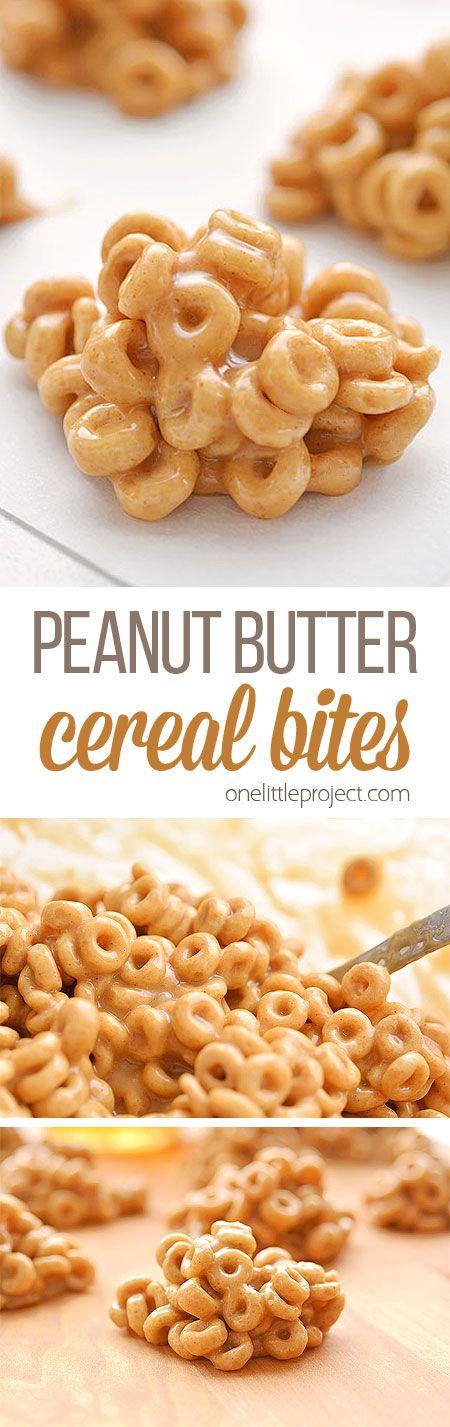 Cereal Bites, Peanut Butter Cereal, Low Carb Snack, Desserts Vegan, S'mores, Snacks Für Party, Okra, Easy Snacks, 4 Ingredients