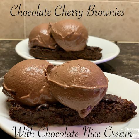 Chocolate Cherry Brownies Cherry Nice Cream, Chocolate Cherry Brownies, Nutmeg Notebook, 41st Wedding Anniversary, Sweet Potato Oven, To Good To Be True, Cherry Brownies, Vegan Holiday Recipes, Japanese Sweet Potato