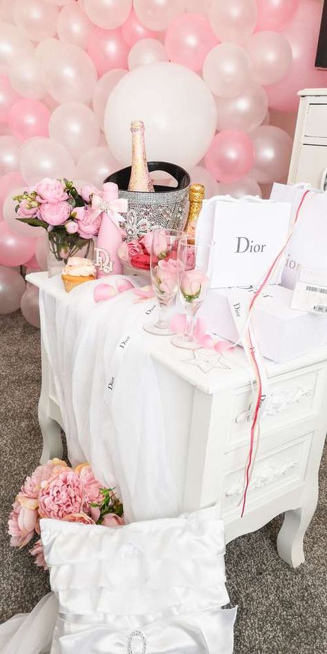 My 31st Dior birthday party | CatchMyParty.com Dior Inspired Party, Dior Birthday Party, Miss Dior Birthday Party, Dior Party, Christian Dior Themed Birthday Party, Dior Party Theme, Dior Themed Birthday Party, Christian Dior Birthday Theme, Dior Birthday Theme