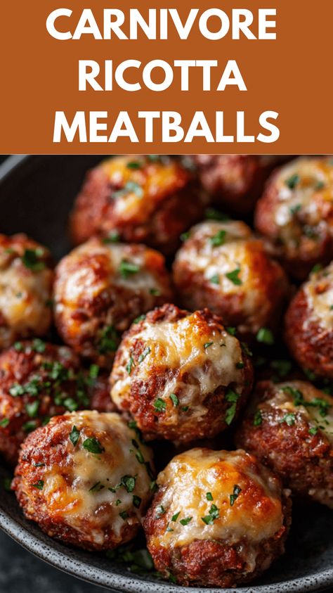 The best carnivore meatballs recipe! Packed with flavor protein and perfect for a satisfying, low carb meal. Keto friendly too and delicious. Caveman Diet Recipes, Carnivore Recipes Carnivore Swedish Meatballs, Carnivore Dinners Easy, Red Meat Keto Recipes, Low Carb Carnivore Recipes, Carnivore Tailgate Food, Carnivore Ricotta Meatballs, Carnivore Diet Cheese List, Types Of Carnivore Diet, Carnivore Meatballs With Pork Rinds