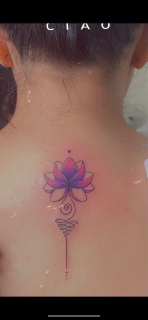 Unalome And Lotus Tattoo, Unalome And Lotus, Lotus Unalome Tattoo, Purple Lotus Tattoo, Pink Lotus Tattoo, Lotus Unalome, Lotus Tattoo Design, Purple Lotus, Unalome Tattoo