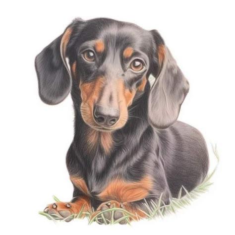 Sausage Dog Drawing Dachshund Art, Simple Dachshund Drawing, Daschund Watercolour, Daschund Drawing, Daschund Illustration, Sausage Dog Drawing, Dachshund Dog Drawing, Dachshund Sketch, Dachshund Portrait