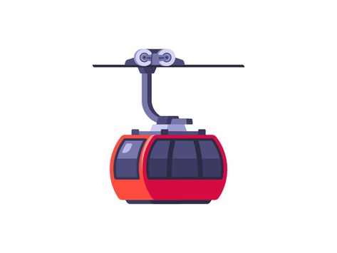 Cable Car Drawing, Cable Car Illustration, Ivan Dubovik, Al Hilal Wallpaper, Car Drawing Easy, Puzzle Graphic, Daily Illustration, Car Icons, Game Ui Design