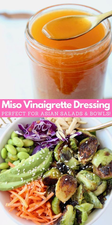 Red Pepper Miso Vinaigrette, Miso Paste Dressing, Ways To Use Miso Paste, Uses For Miso Paste, Sweet And Spicy Vinaigrette, Honey Miso Sauce, Miso Vinaigrette Recipe, Recipes With White Miso Paste, How To Use Miso Paste