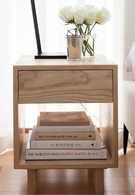 Night Stand Minimalist, Nordic Bedside Table, Minimalist Bed Side Table, Japandi Nightstand, Nightside Table, Bedroom Addition Plans, Minimal Bedside Table, Minimal Nightstand, Wooden Bed Side Table