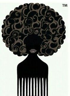 African Queen Tattoo, Afro Tattoo, Black Power Art, Afro Pick, African Tattoo, Queen Tattoo, Afrocentric Art, Natural Hair Beauty, Hair Tattoos