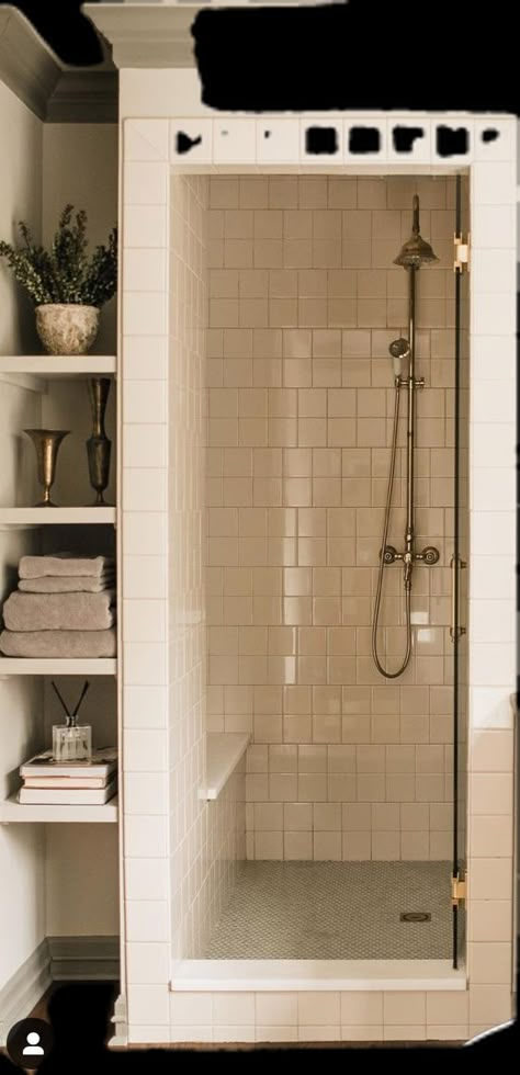 Remodel Tiny Bathroom, Super Small Shower Ideas, Bathroom With Long Window, Shower Stall No Door, Tiny Stand Up Shower Ideas, Small Full Bathroom With Shower Stall, Small Basement Bathroom Layout, Small Shower Only Bathroom Ideas, 3 Wall Shower Ideas