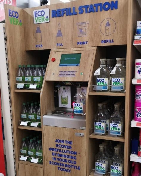 Sainsbury’s is trialling in-store refills of Ecover's eco-friendly detergents Eco Friendly Detergent, Eco Friendly Business, Refill Store, Eco Laundry, Laundromat Business, Refill Shop, Eco Friendly Stores, Pod Hotels, Laundry Business