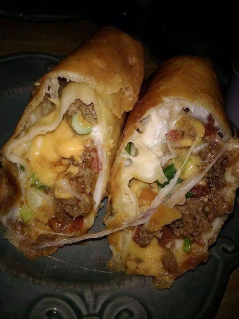 Family Recipes - Beef and Cheese Chimichanga Ingredients... | Facebook Cheese Chimichanga Recipe, Chimichanga Beef, Chimichanga Recipe, Tandoori Masala, Homemade Salsa, Meat And Cheese, Refried Beans, Quesadillas, Mexican Dishes