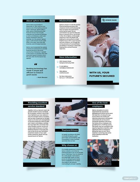 Banking Service Tri-Fold Brochure Template Bank Brochure, Services Brochure, Brochure Templates Free Download, Cleaning Services Company, Brochure Psd, Free Brochure Template, Bi Fold Brochure, Microsoft Publisher, Fold Brochure