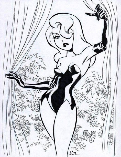 Poison Ivy Cartoon, Poison Ivy Comic, Batman Tas, Pamela Isley, Arte Pin Up, Wolf Sketch, Pin Up Drawings, Bruce Timm, Poison Ivy