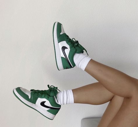 Green Jordans Aesthetic, Nike Shoes Women Green, Green Nikes, Kimberly Reed, Green Nike Shoes, Trendy Shoes Sneakers, Nike Shoes Girls, Rina Kent, Jordan Shoes Girls