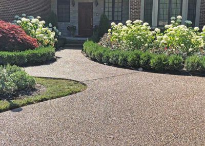 Aggregate Concrete Patio Makeover, Exposed Aggregate Driveway Ideas, Aggregate Patio Ideas, Exposed Aggregate Walkway, Cement Driveway Ideas, Exposed Aggregate Concrete Patio, Exposed Aggregate Patio, Driveway Concrete, Patio Extension Ideas