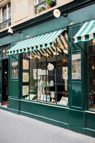 Terracotta Floor Tiles, Library Cafe, Bakery Shop Design, Paris Boutique, Terracotta Floor, Luxembourg Gardens, Paris Shopping, Store Window, Shop Fronts