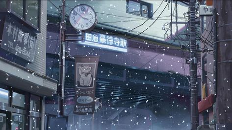 Illustration for article titled An Ode To the Unsung Art of Anime Backgrounds Selamat Hari Valentine, Anime Snow, Snow Gif, Cityscape Wallpaper, Anime City, Banner Gif, Anime Gifs, Wallpaper Dekstop, Winter Wallpaper