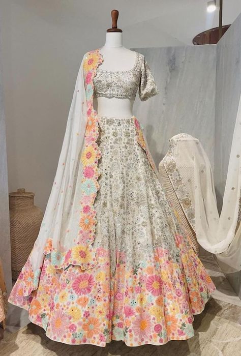 Check out this item in my Etsy shop https://www.etsy.com/in-en/listing/1461082554/multicolored-floral-embroidery-lehenga Floral Embroidery Lehenga, Lehenga Latest, Embroidery Lehenga, Lehenga Bridesmaid, Lehenga Choli Designs, Bridesmaid Lehenga, Georgette Lehenga, Lehenga Designs Simple, Indian Lehenga