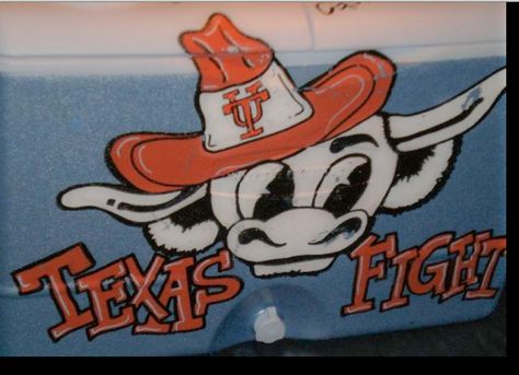 Red River Rivalry Cooler, Texas Frat Cooler, Texas Ou Cooler Ideas, Texas Ou Cooler, Red River Rivalry, Painted Coolers, Coolest Cooler, Cooler Ideas, Frat Coolers