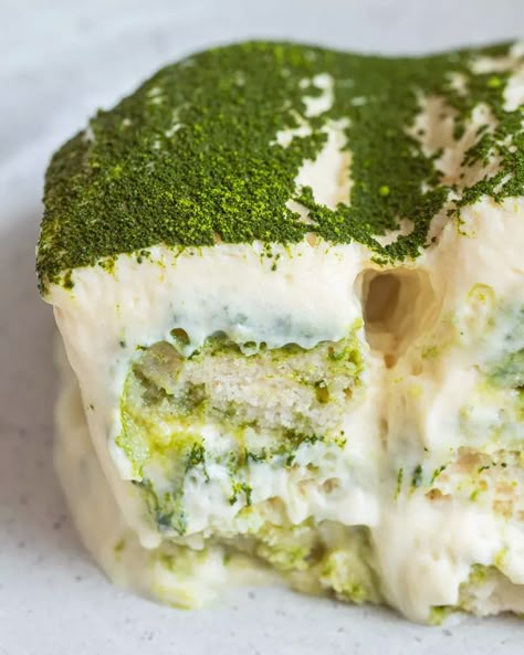 Vegan Matcha Tiramisu - School Night Vegan Matcha Tiramisu Recipe, Cottage Pantry, Matcha Vegan, Sprouted Buckwheat, Matcha Pudding, Matcha Tiramisu, Vegan Tiramisu, Vegan Pudding, Matcha Recipe