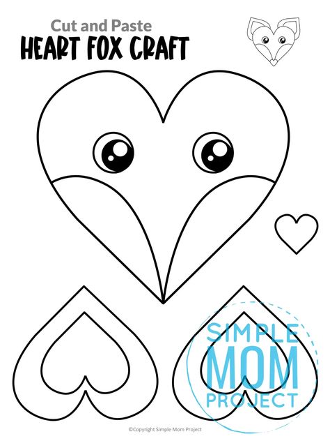 Looking for a simple heart shaped fox craft for your toddler, preschool or kindergarten kids to color and have fun with? This easy printable heart fox craft is simple cut and paste patterns to keep your little ones busy for hours. Turn this printable heart fox template into a variety of useful crafts using a few supplies that you probably already have at home. Click now to grab this printable heart shaped fox template today! Fox Template, Useful Crafts, Fox Craft, Heart Animals, Alphabet Puzzle, Paper Fox, Fox Crafts, Animal Craft, Easter Templates