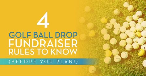 4 Golf Ball Drop Fundraiser Rules to Know (Before You Plan!) Golf Ball Drop Fundraiser, Sponsorship Levels, Fundraiser Raffle, Golf Fundraiser, Fundraising Games, Team Fundraiser, Fundraising Event, College Money, Nonprofit Fundraising